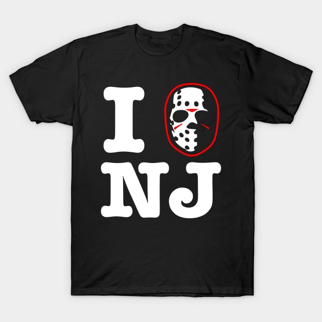 I Hockey Mask New Jersey T-Shirt by GodsBurden